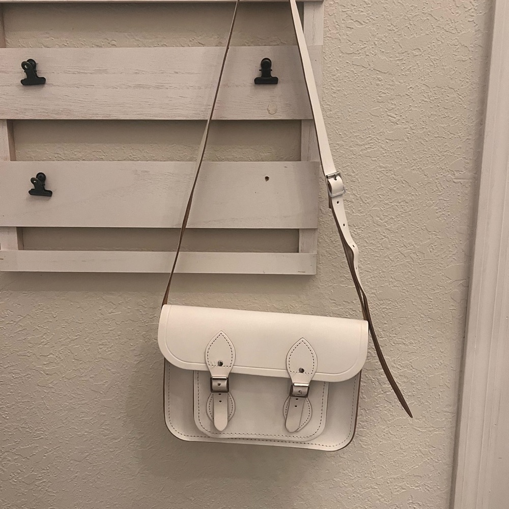 Cambridge Satchel Company White Leather Crossbody Satchel - Picture 7 of 14